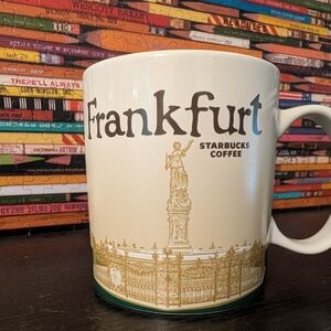 Starbucks Frankfurt Coffee Mug - Cream and Teal Green